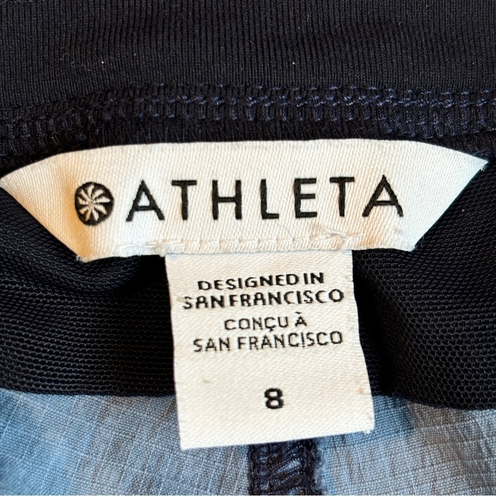 Athleta Trekkie North Printed Jogger Pants Navy Floral Print Size 8 - Picture 6 of 11